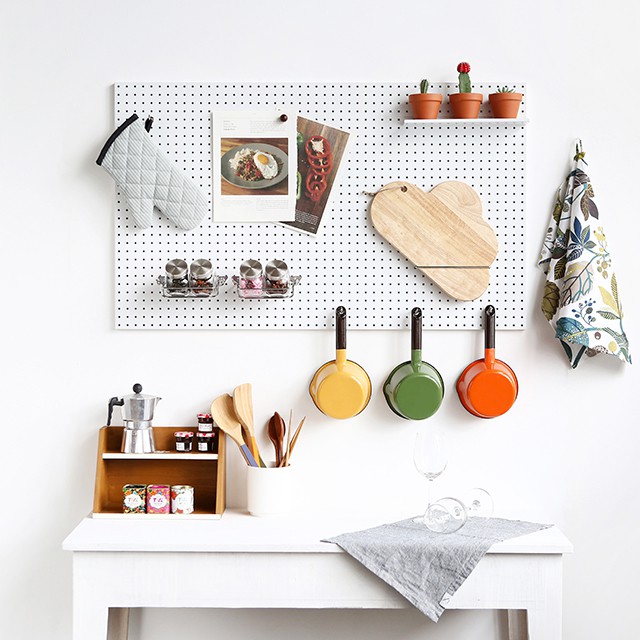 Bảng pegboard bằng kim loại hít tường cao cấp ( L )