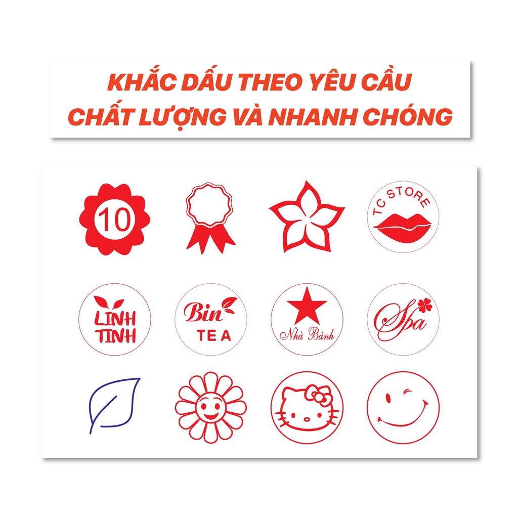 Khắc Con Dấu Tích Điểm - Dấu Tròn TDStamp T12, Dấu Tròn Shiny R512 (Đường Kính 12mm)