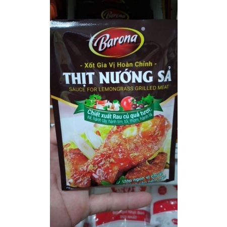 Xốt gia vị hoàn chỉnh thịt nướng sả Barona gói 80g