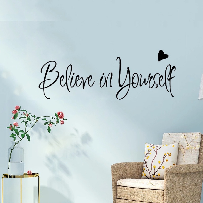 Decal Dán Tường Châm Ngôn Tiếng Anh 20*55cm