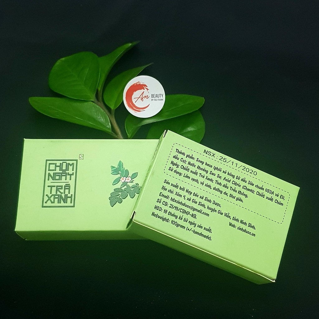 [TẶNG Túi lưới tạo bọt] +Xà phòng Chùm ngây Trà xanh Sinh Dược 100g | BigBuy360 - bigbuy360.vn