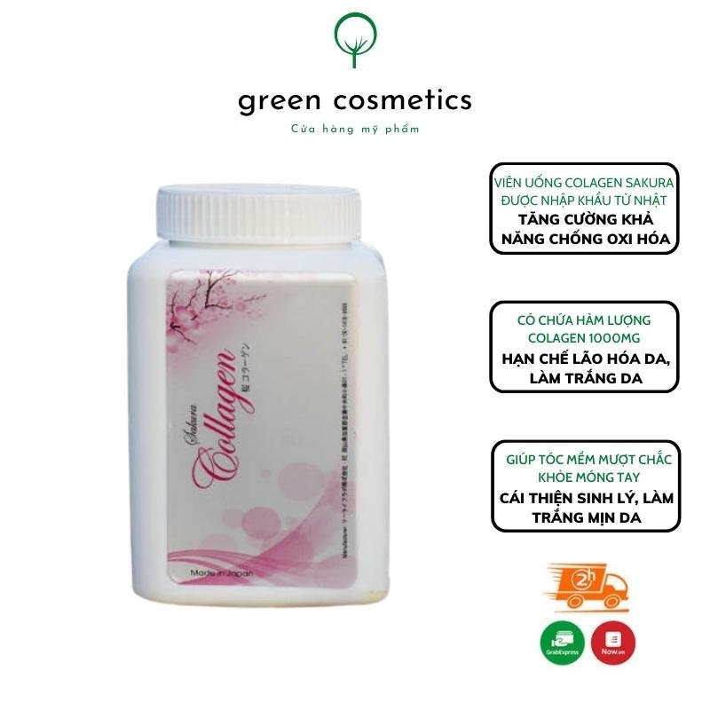 Viên Uống Collagen Sakura Nhật Bản Hộp 120 Viên Dưỡng Trắng Da Cấp Ẩm Cho Da Chống Lão Hóa Dưỡng Tóc Móng