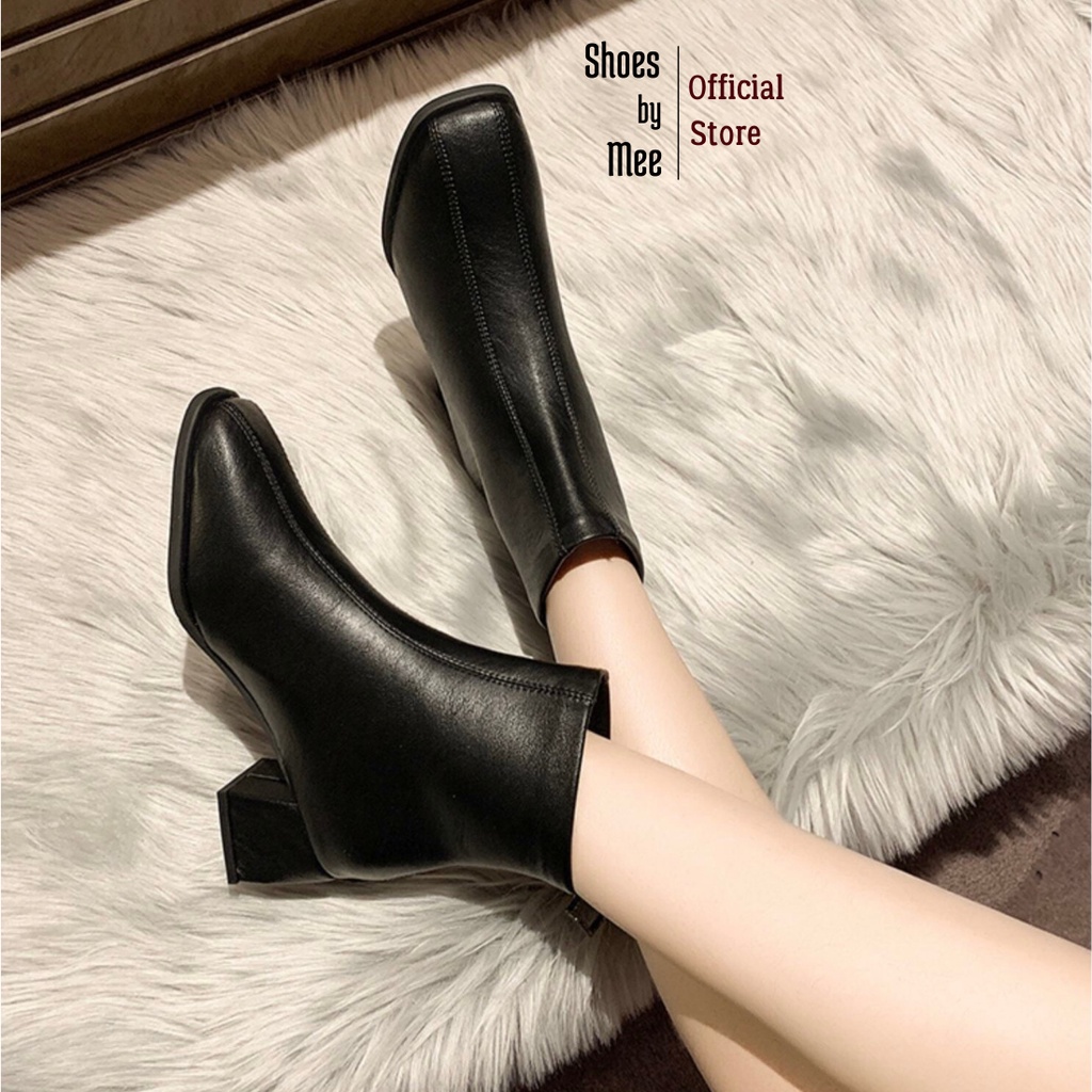 Giày Bốt Da Nữ Cao Cấp, FULLBOX 2021 Shoes by Mee Boots Lót Nỉ Phong Cách Hàn Quốc | BigBuy360 - bigbuy360.vn