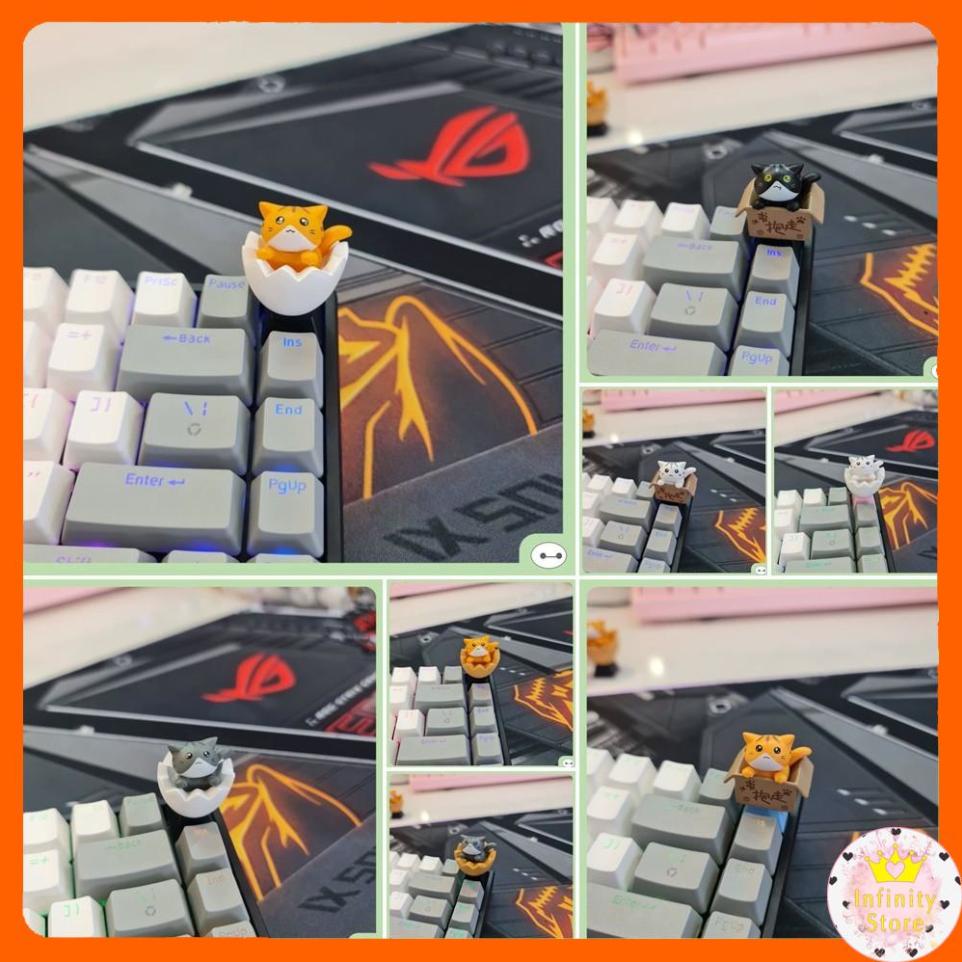 NÚT KEYCAP LẺ MÈO DỄ THƯƠNG TRANG TRÍ BÀN PHÍM CƠ INFINY DECOR