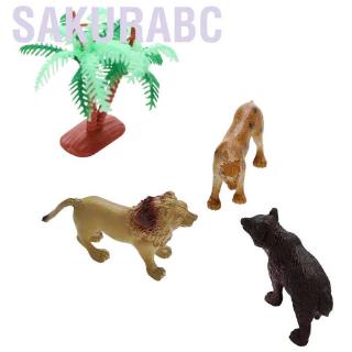 Sakurabc Sunflower 12pcs/set Soft Plastic Wild Animal Model Educational Toy for Toddler Children Kids Gift