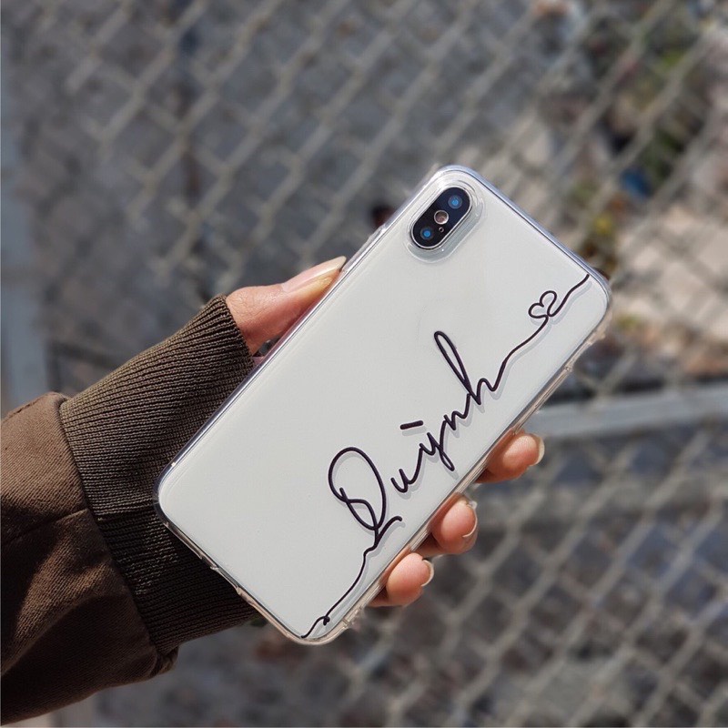 Ốp lưng in tên, chữ kí miễn phí thiết kế theo yêu cầu