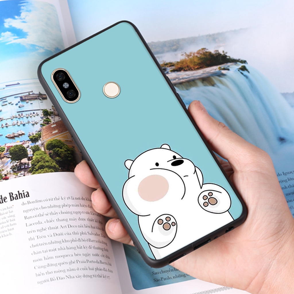 [Freeship từ 50k] ỐP LƯNG REDMI NOTE 6 - MI A2 LITE - MI A2 - NOTE 5/ 5 PRO IN HÌNH GẤU WE BARE BEARS CHẤTLƯỢNG