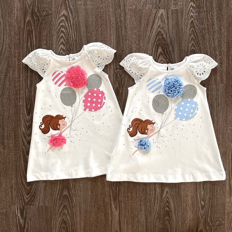 Váy Mayoral xuất dư xịn mịn dáng A suông cho bé gái từ 6-36 tháng