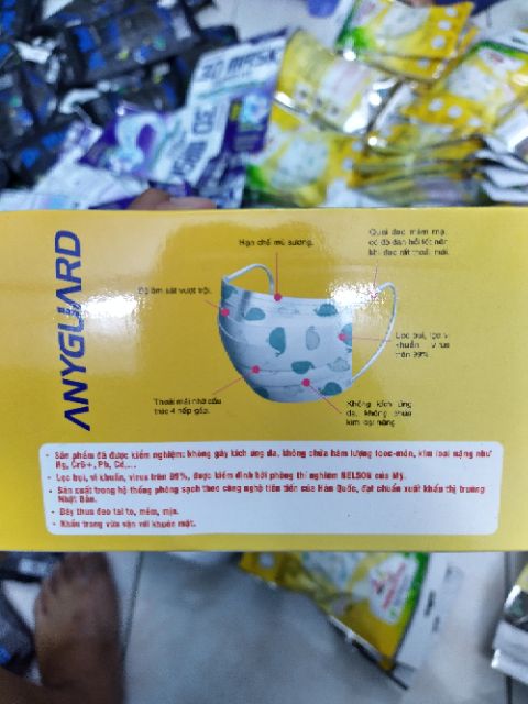🇻🇳 Mẫu mới Anyguard hộp 50 cái khẩu trang trẻ em cao cấp | BigBuy360 - bigbuy360.vn
