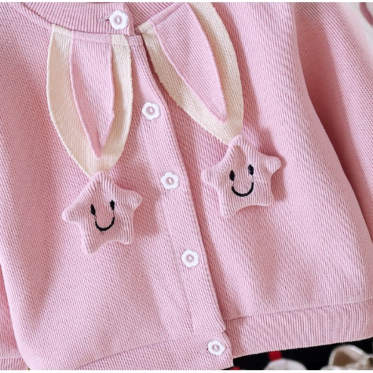 Áo Khoác Cardigan Tay Dài Thoải Mái Thời Trang Cho Bé Gái 0-4 Tuổi