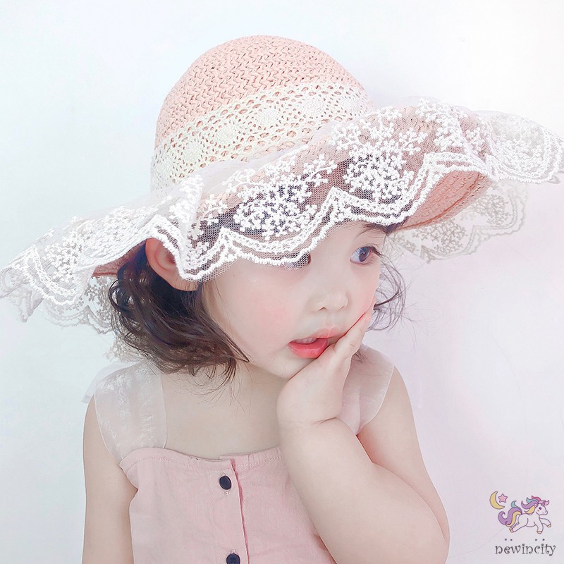 Mũ Cói Đính Nơ Thời Trang Đi Biển Cho Bé
