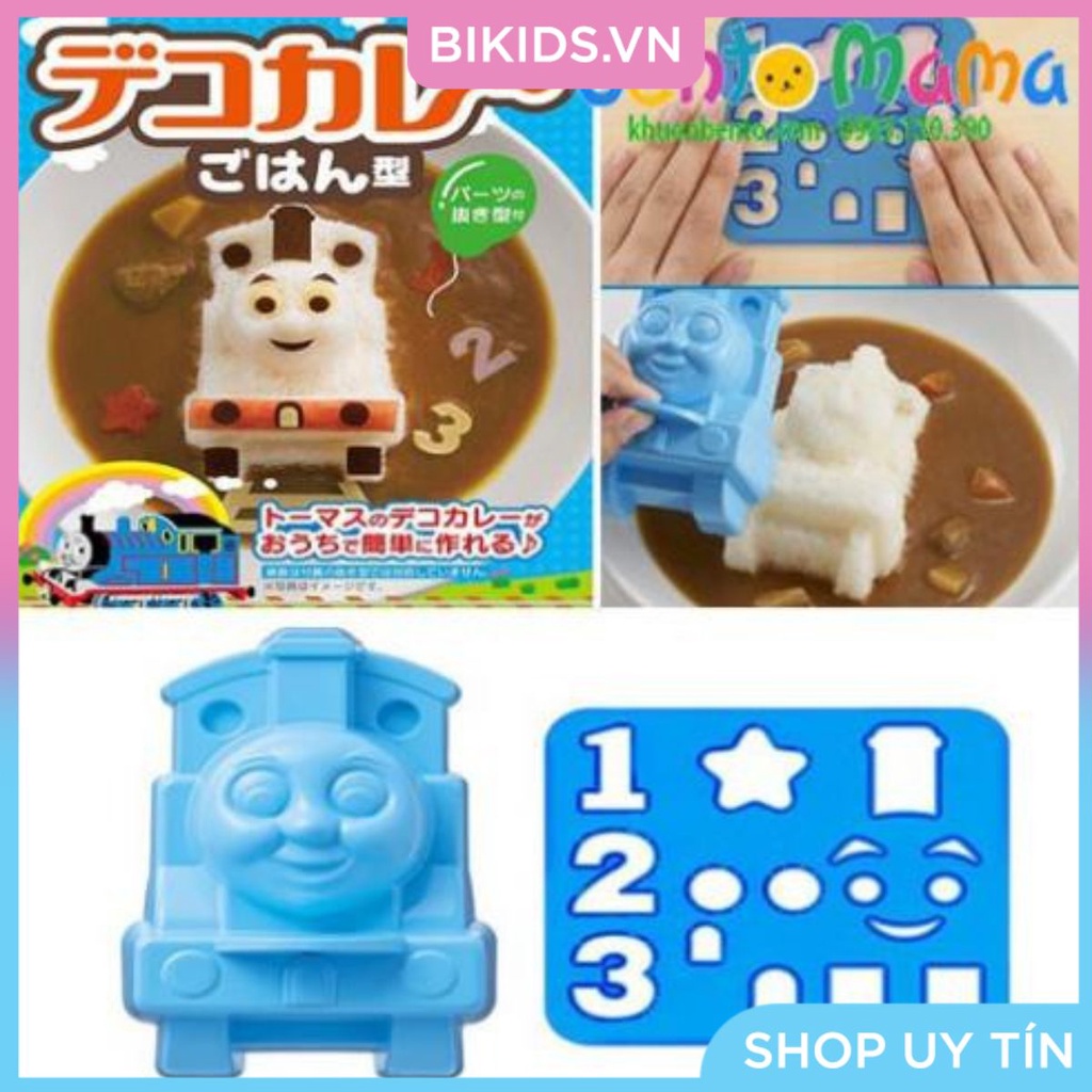 BỘ ÉP CƠM BENTO TÀU THOMAS KÈM TẤM CẮT TRANG TRÍ - Cao cấp