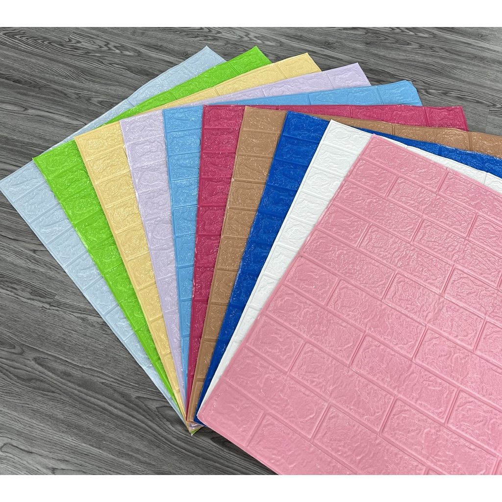 Xốp dán tường 3D Giả gạch 3mm - Khổ Lớn 70*77cm loại 1 siêu dính