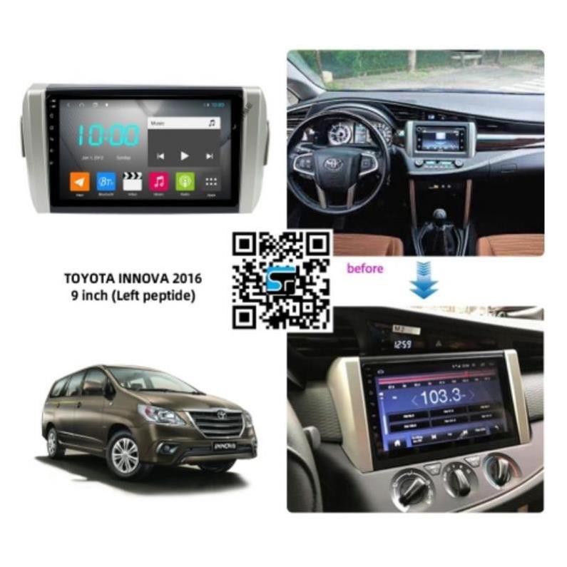 Mặt Dưỡng LẮP MÀN HÌNH Xe Toyota innova 2017-2020 Kèm Dây Nguồn Zin