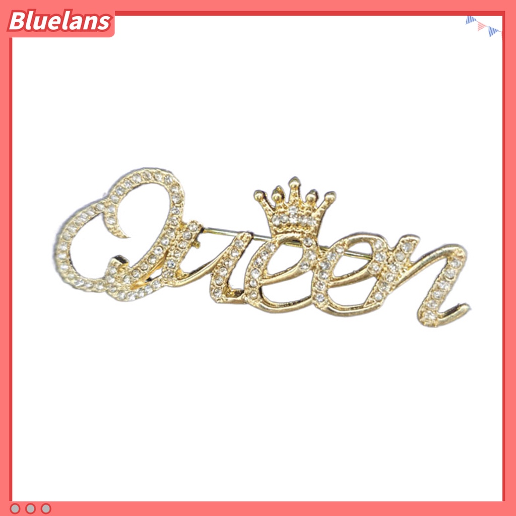 Ghim Cài Áo Hình Vương Miện Đính Đá Nhân Tạo Thời Trang Cho Nữ