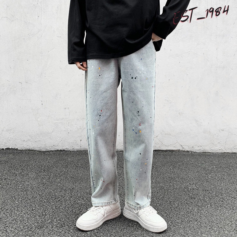 Quần jean baggy nam nữ, unisex, quần bò thời trang top xu hướng | BigBuy360 - bigbuy360.vn