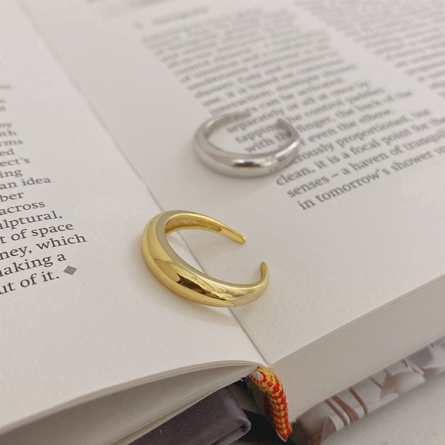 Nhẫn Đeo Tay Kim Loại Đơn Giản Thời Trang Hàn Cho Nữ