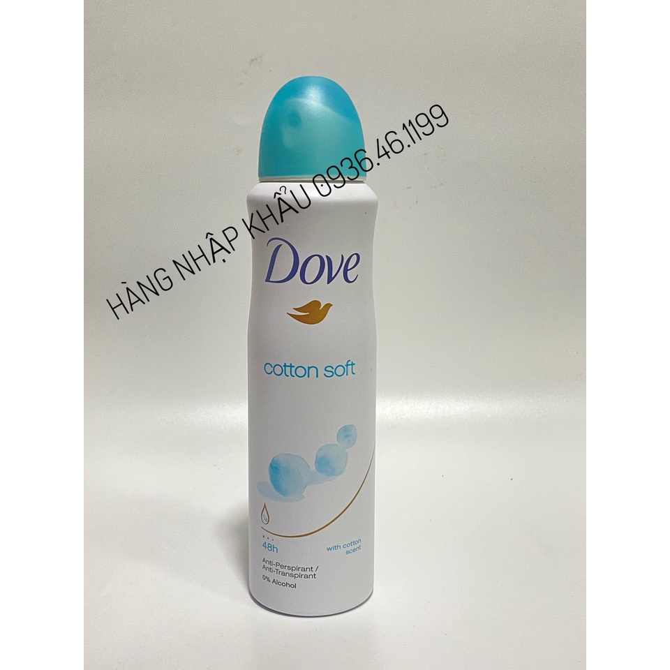 Xịt khử mùi toàn thân Dove 150ml USA 48h