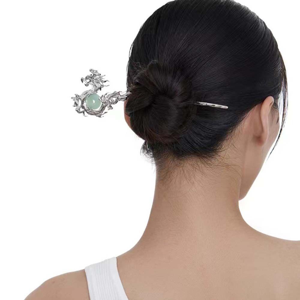Kẹp Tóc Hình Rồng Nhiều Màu Phong Cách Vintage