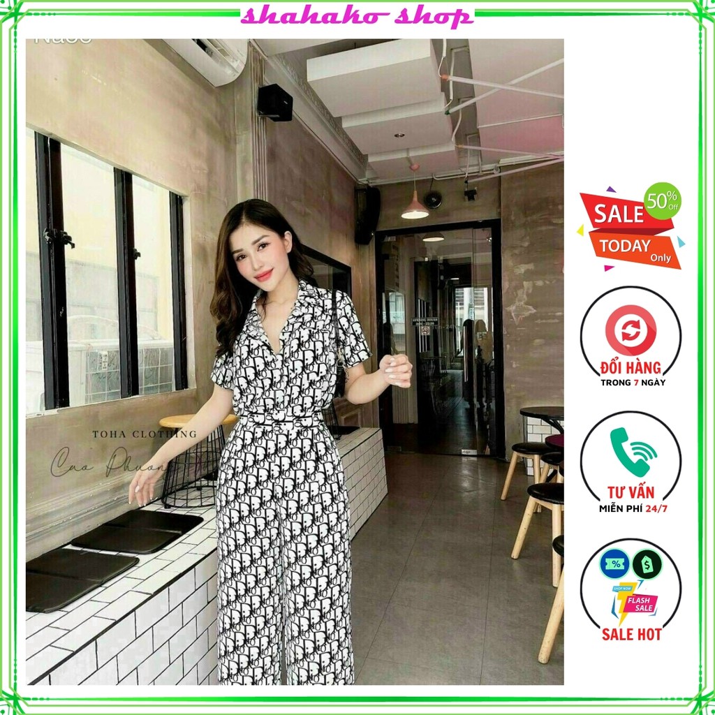 Set đồ nữ, set trang phục jum cổ vest cột nơ eo họa tiết SIÊU XINH – FREESIZE – thích hợp diện đi chơi, dạo phố