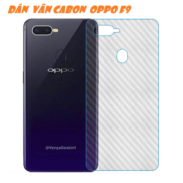 Dán vân cacbon mặt lưng cho Oppo F9 / F7 / A3s / A1k