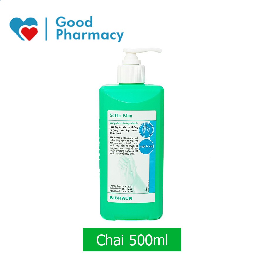 Dung dịch rửa tay Softa-Man / Softa Man (B.Braun) - Chai 500ml