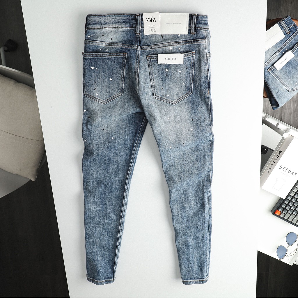 Quần Jean dài nam BROKEN JEAN ZR BLUE 210410 (Form Slimfit,chất vải co dãn,ống quần 15-18cm) | BigBuy360 - bigbuy360.vn