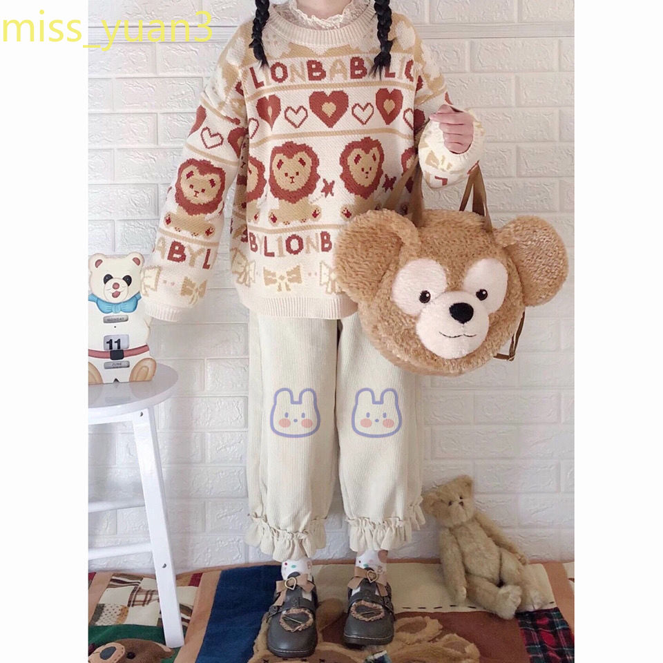 Quần dáng rộng mềm mại thêu họa tiết dễ thương phong cách Nhật Hàn cho nữ | BigBuy360 - bigbuy360.vn