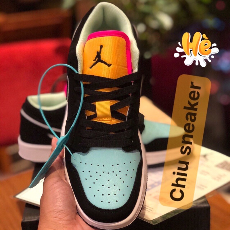 [Free Ship] Full box giày thể thao Jordan low “Black aurora Green” [ Jordan 1 ] [ Jordan đen ] [ Jd1 ] [ Jd đen ] Jd lơ | BigBuy360 - bigbuy360.vn