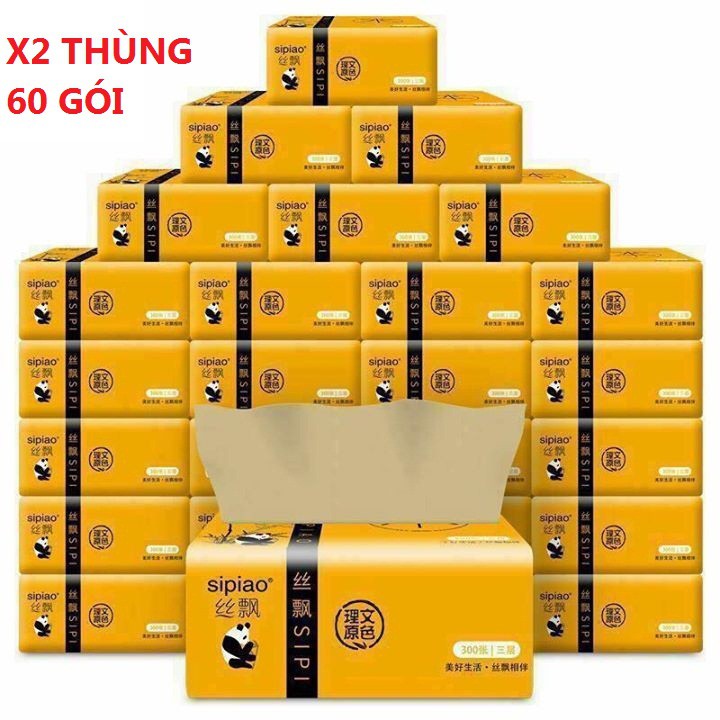 COMBO 2 THÙNG GIẤY GẤU TRÚC 30 GÓI