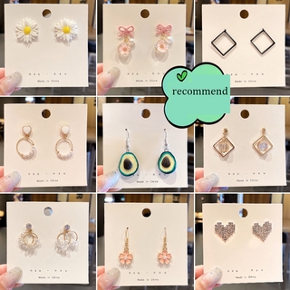 Khuyên tai mạ bạc 925 nhiều phong cách tùy chọn dễ thương hợp thời trang cho nữ