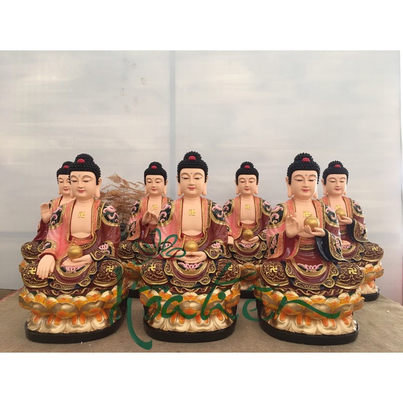 Bộ tượng dược sư 7 tượng cao 45cm