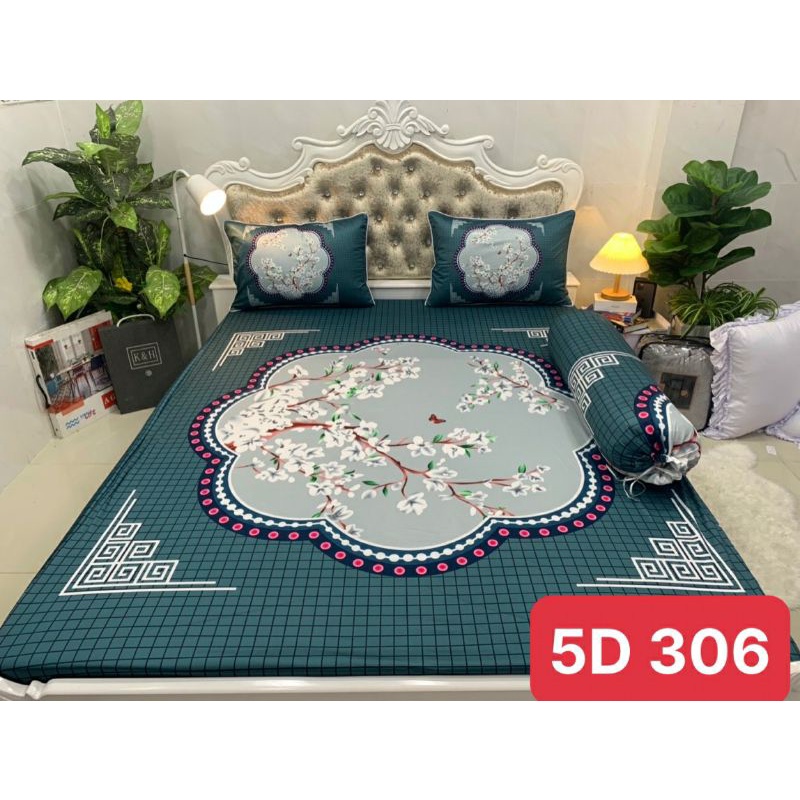 Bộ drap thun lạnh ý 5D cao cấp MS 301