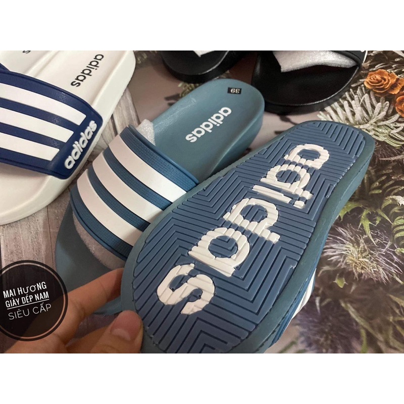 Dép adidass nam quai ngang siêu cấp đế cao su . dép hè đi chơi đi biển kèm hộp