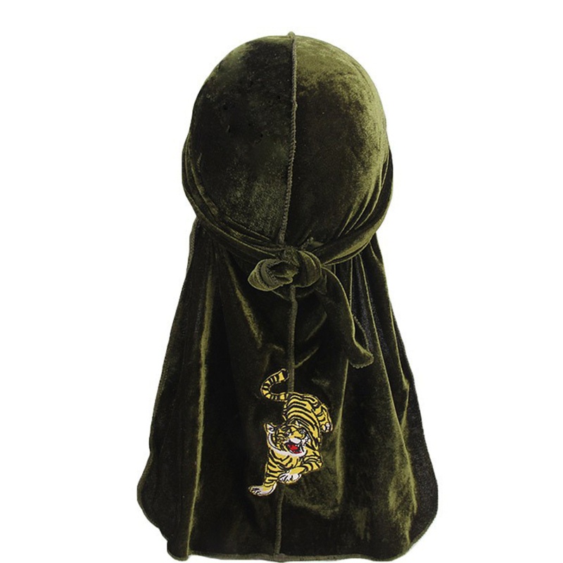 Han Mũ Cướp Biển Thêu Hình Hổ Đuôi Dài Màu Trơn Có Thể Điều Chỉnh