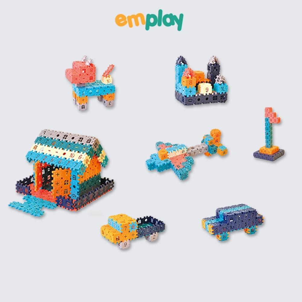 Đồ chơi lắp ráp xếp hình khối lego bằng nhựa kích thích khả năng sáng tạo cho bé cao cấp Emplay