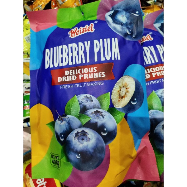 Ô mai (Trái cây sấy) Colorful Plum mix vị (cherry, blueberry, mận) - gói 408g