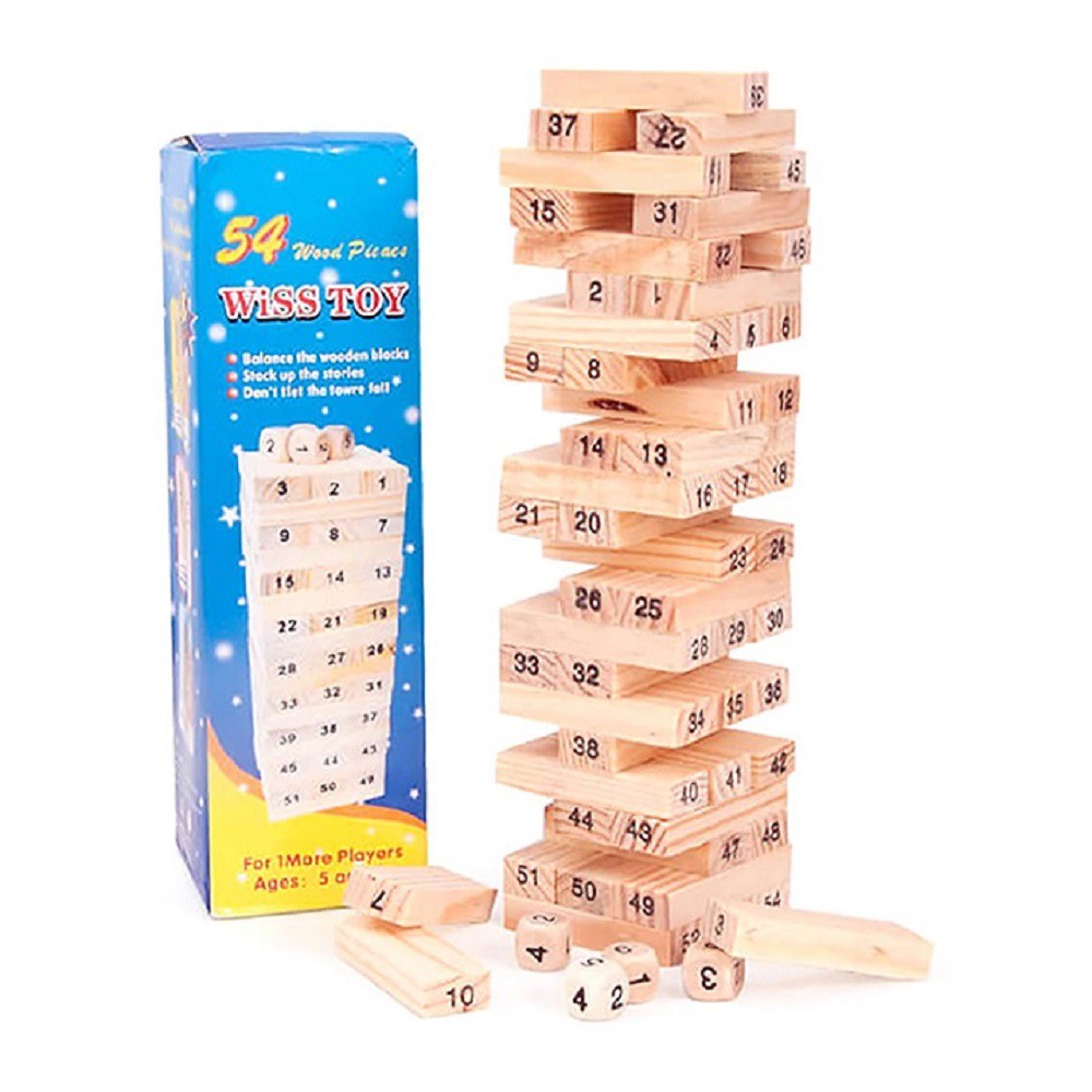 Bộ Đồ Chơi Rút Gỗ 54 Thanh