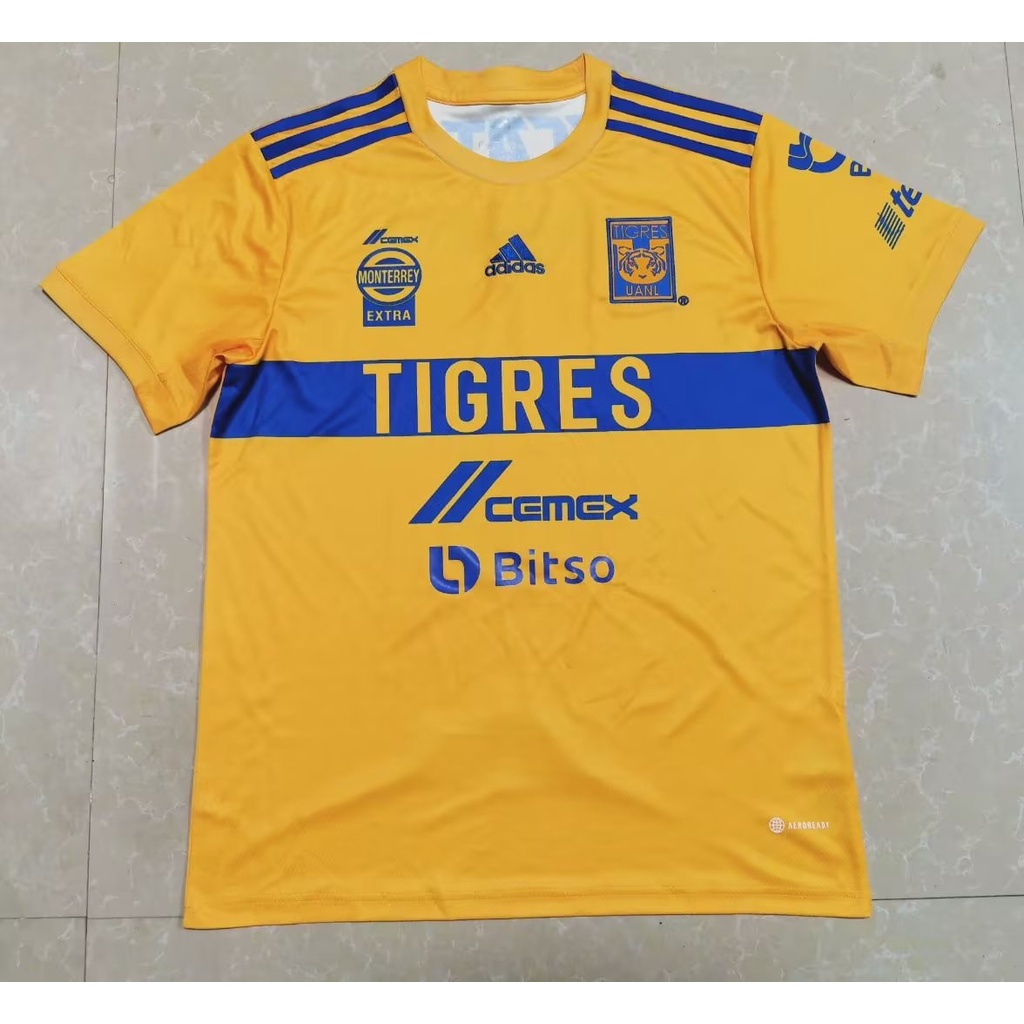 Áo Thun Số 22 23 Tigres UANL home Jersey Tay Ngắn Cho Nam