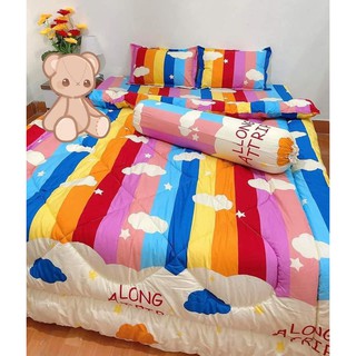 Bộ Chăn phao ga gối 4 món loại 1[1m2x1m9]chọn mẫu-MẪU MÂY SẮC MÀU