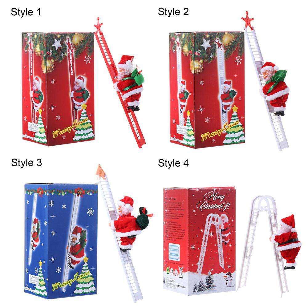 Đồ trang trí Ông Già Noel Đang Leo Thang Trang Trí Cây Thông Noel