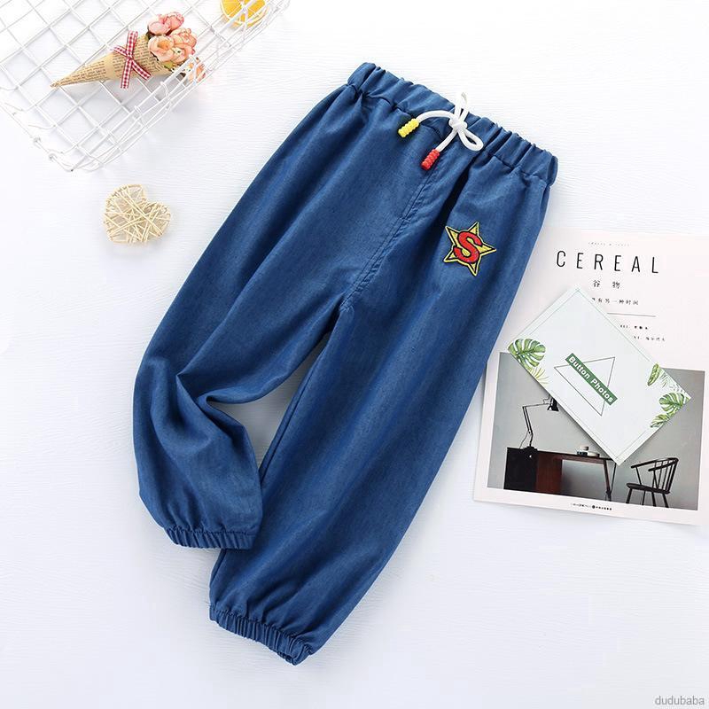 Quần dài denim thoáng khí thời trang chống muỗi cho bé