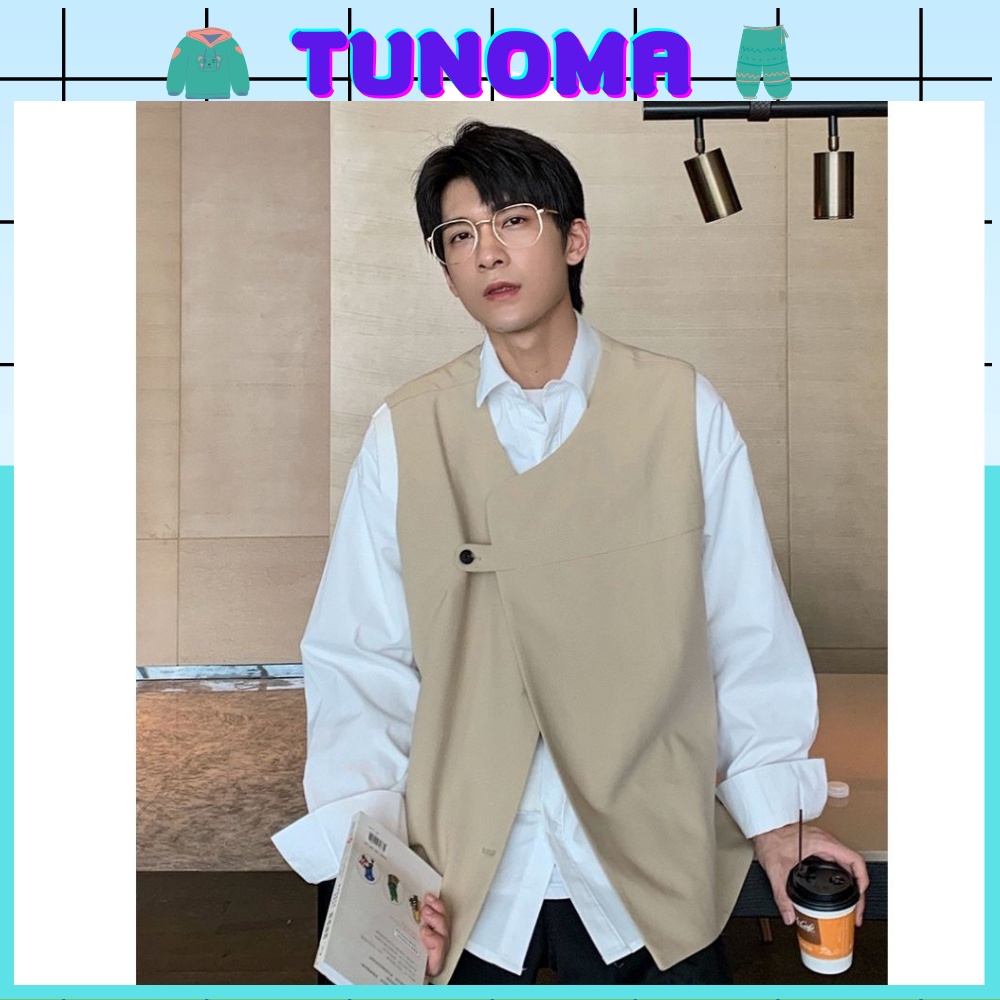 Áo khoác Tunoma áo gile unisex form rộng phong cách ulzzang Hàn quốc GL03
