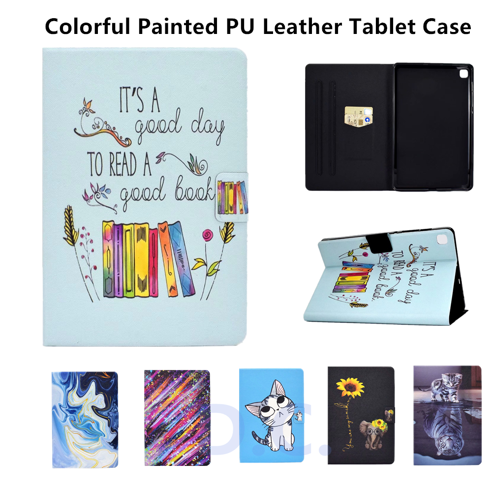 Tablet Casing Amazon Kindle Fire 7 HD10 HD8 2017 2018 2019 2020 Paperwrite 1 2 3 4 Colorful Painted Leather Flip Case Cover
