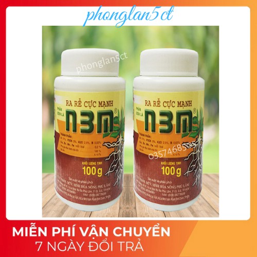 Phân Bón Lá N3M -  Kích Rễ  Cho Lan N3M - Siêu Ra Rễ Cho Lan Lọ 100g