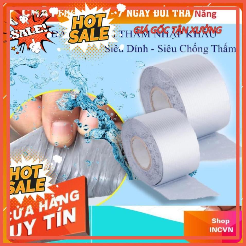 [ LOẠI 10CM] BĂNG KEO CHỐNG THẤM NHẬT BẢN CHUYÊN DỤNG WATERPROOF BỀN BỈ VỚI THỜI GIAN