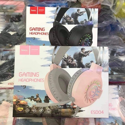 Tai nghe Gaming Hoco ESD04 đèn LED cực đẹp, tai nghe dành cho game thủ, âm bass to, có mic đàm thoại