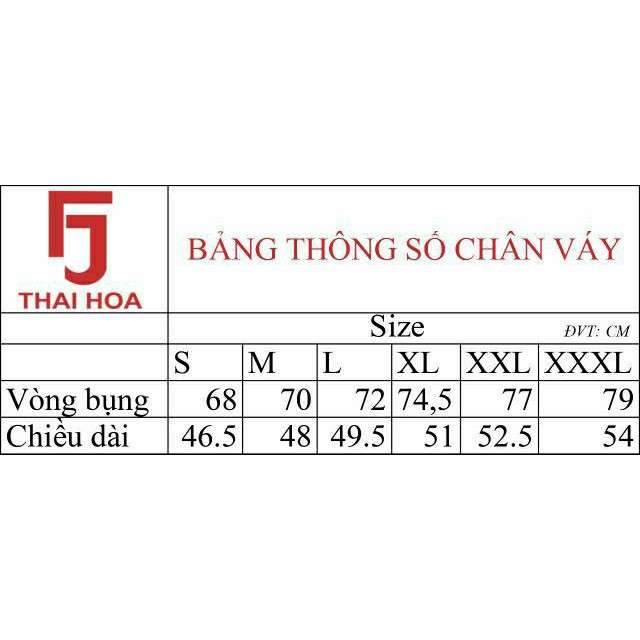 Chân váy Thái Hòa chất vải đẹp co giãn nhiều màu xanh đen J935-20