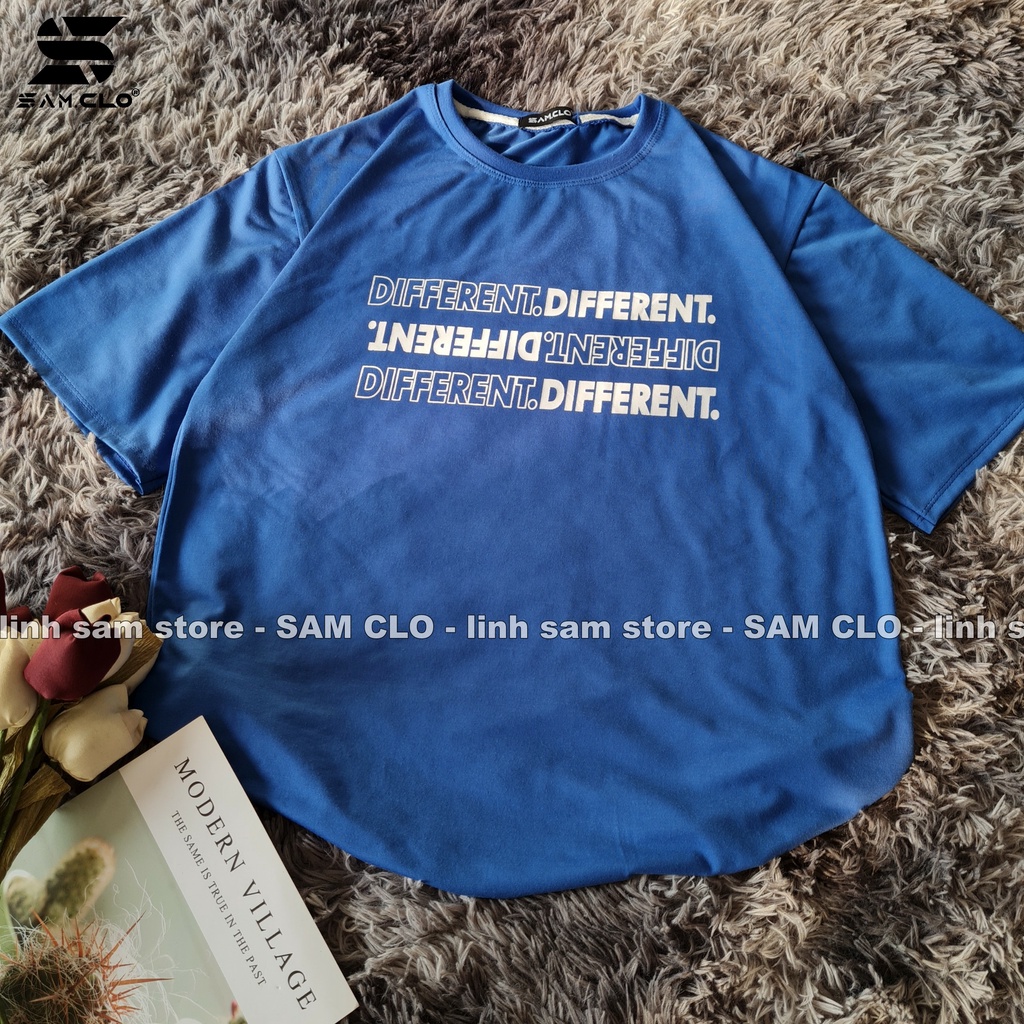 Áo thun tay lỡ nữ SAM CLO freesize phông form rộng dáng Unisex - Ulzzang mặc cặp, nhóm, lớp in chữ DIFFERENT