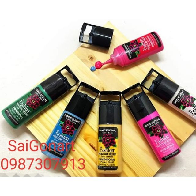 MÀU Acrylic VẼ NỔI 3D, MÀU VẼ VẢI, TRANG TRÍ CAO CẤP USA